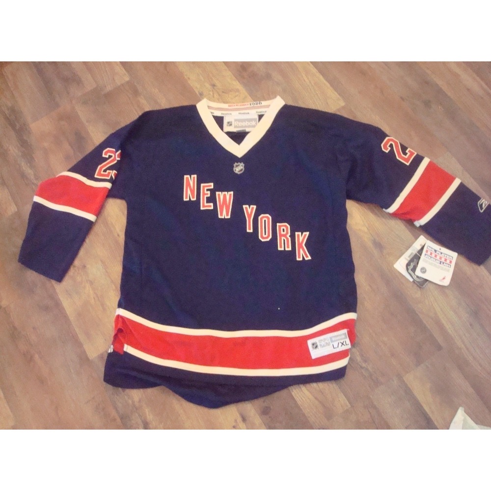JERSEY BOYS LG/XL NEW YORK RANGERS REEBOK NEW SHIRT Y2K DEADSTOCK VINTAGE ST5